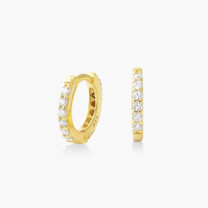 Orecchini Creoli Huggie con Zirconi Cubici