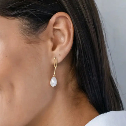 Orecchini a catena con perle barocche - Mila Sola