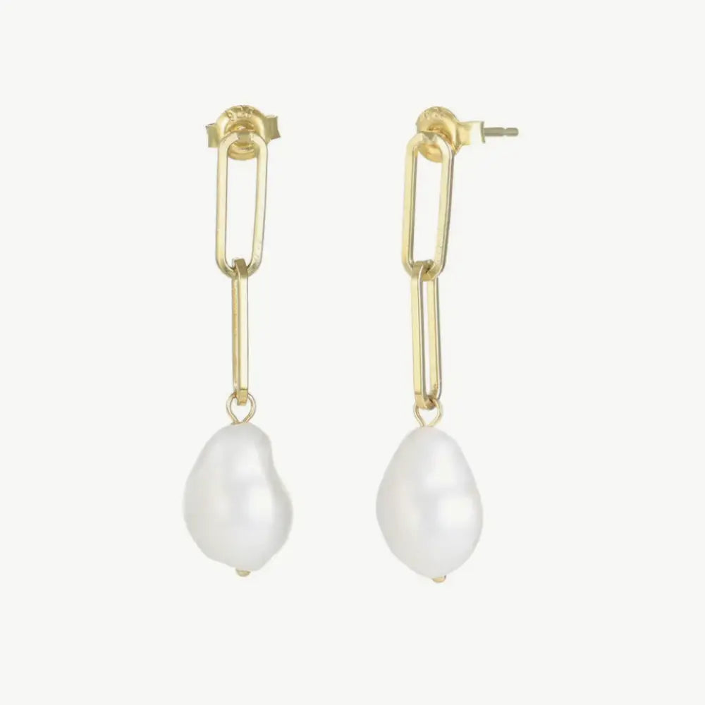 Orecchini a catena con perle barocche - Mila Sola