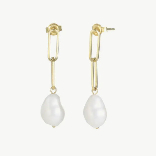 Orecchini a catena con perle barocche - Mila Sola